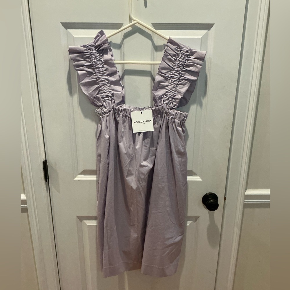 NWT Monica Nera light lavender ruffle sundress sz large